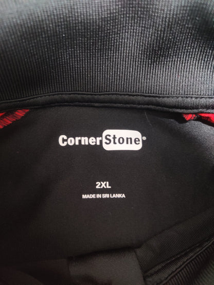 Corner Stone Men Sport Black Polo T Shirt