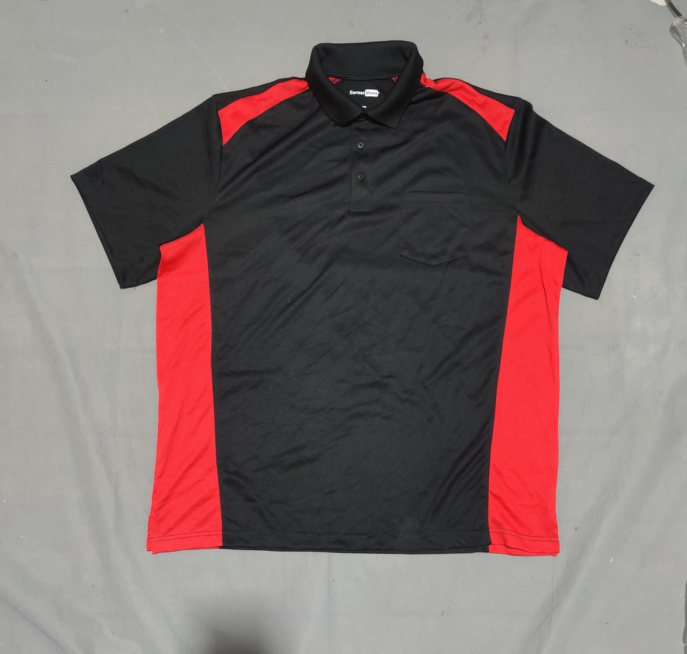Corner Stone Men Sport Black Polo T Shirt