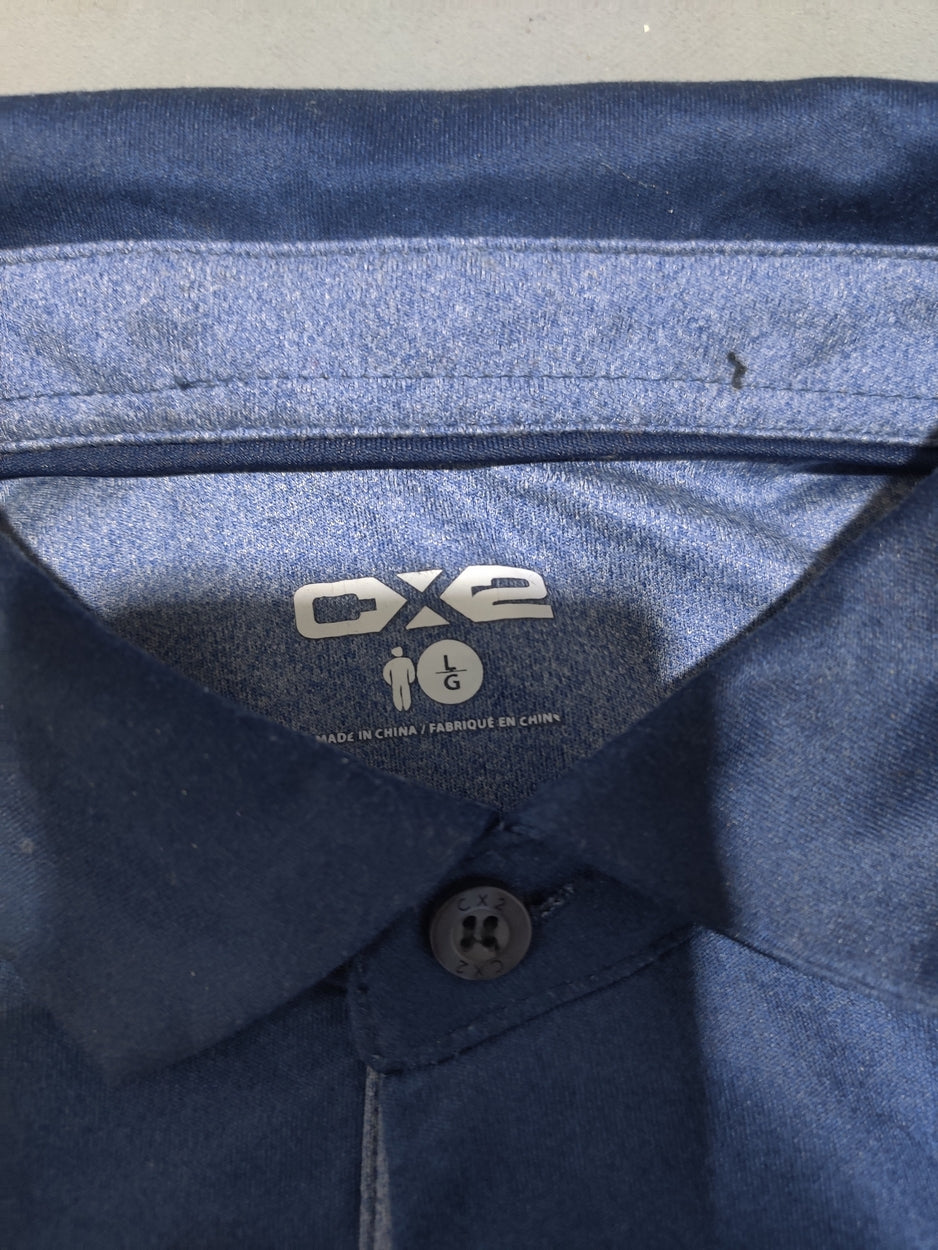 DX2 Men Sport Gray Polo T Shirt