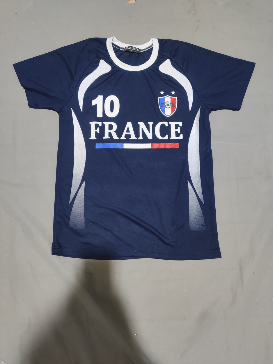 France Men Sport Blue T Shirt