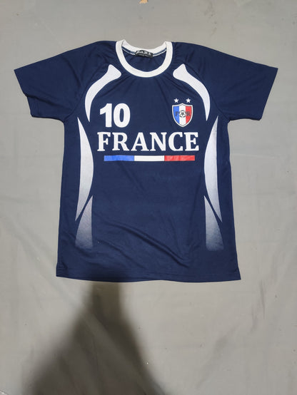 France Men Sport Blue T Shirt
