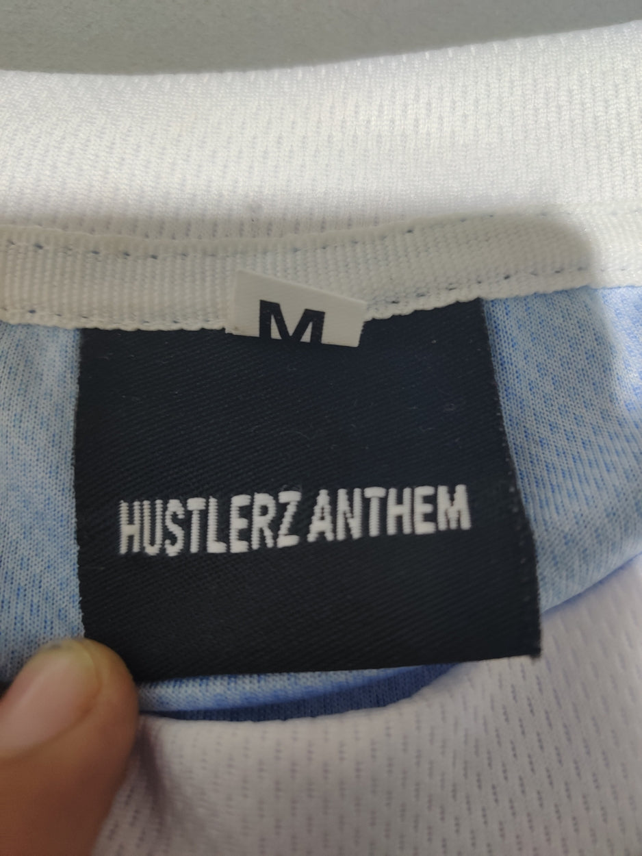 Hustlerz Anthem Men Sport Blue T Shirt