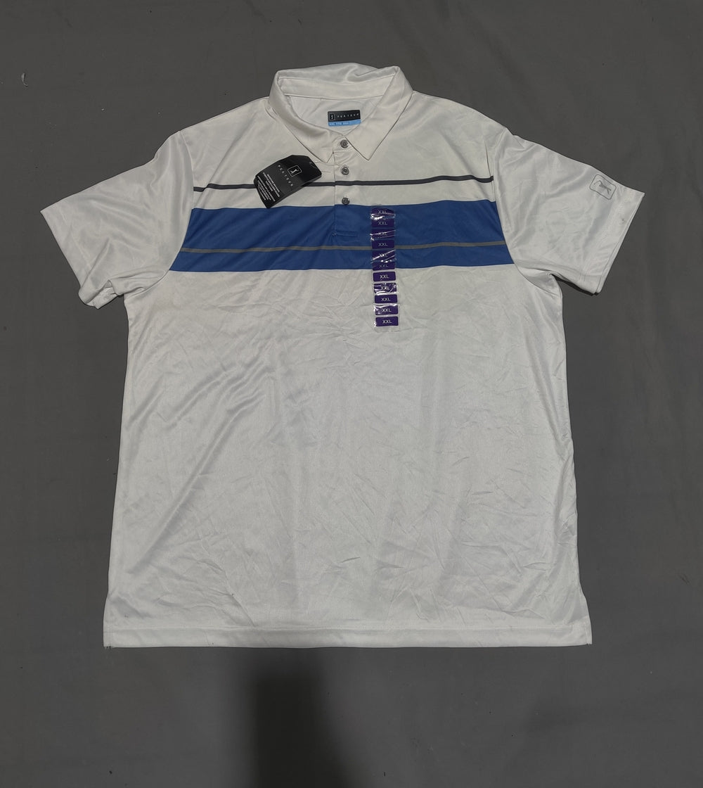 PGA Tour Men Sport White Polo T Shirt