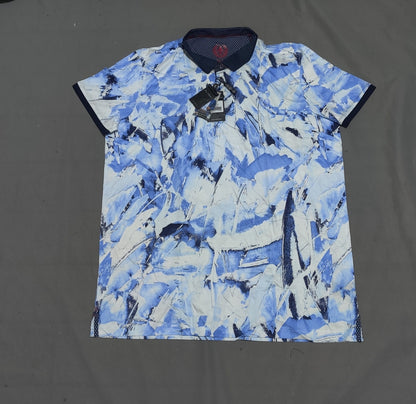 Au Noir Men Sport Blue Polo T Shirt