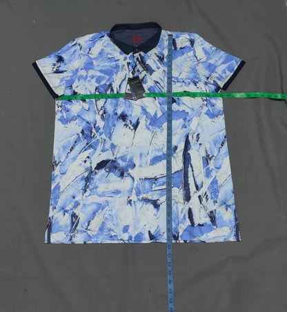 Au Noir Men Sport Blue Polo T Shirt