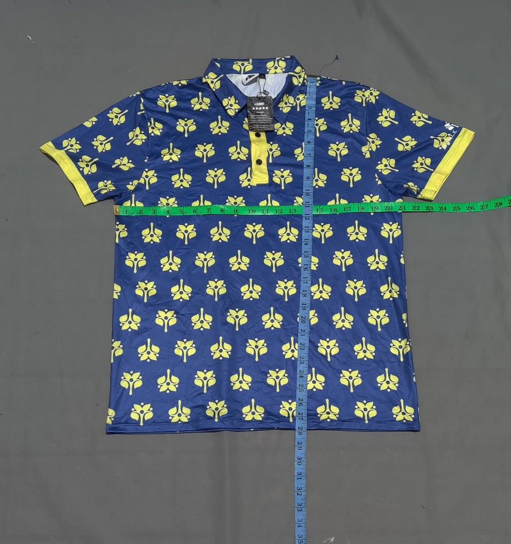 Flyte Golf Men Sport Blue Polo T Shirt