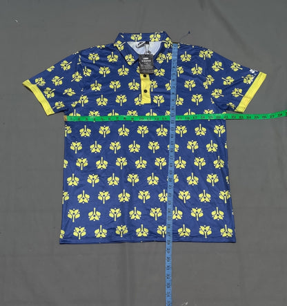 Flyte Golf Men Sport Blue Polo T Shirt