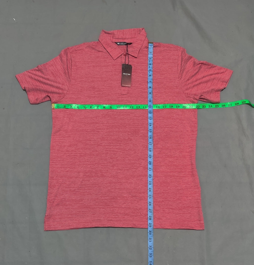 Travis Mathew Men Sport Red Polo T Shirt