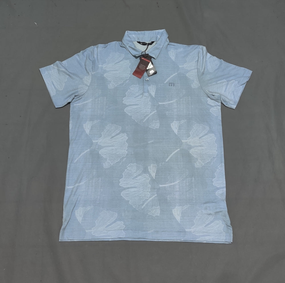 Travis Mathew Men Sport Blue Polo T Shirt