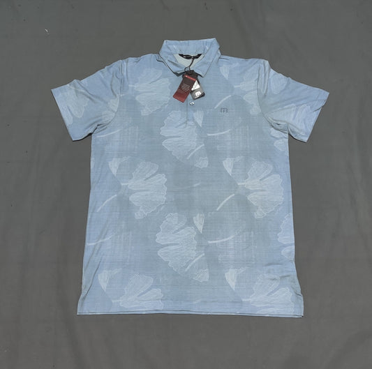 Travis Mathew Men Sport Blue Polo T Shirt