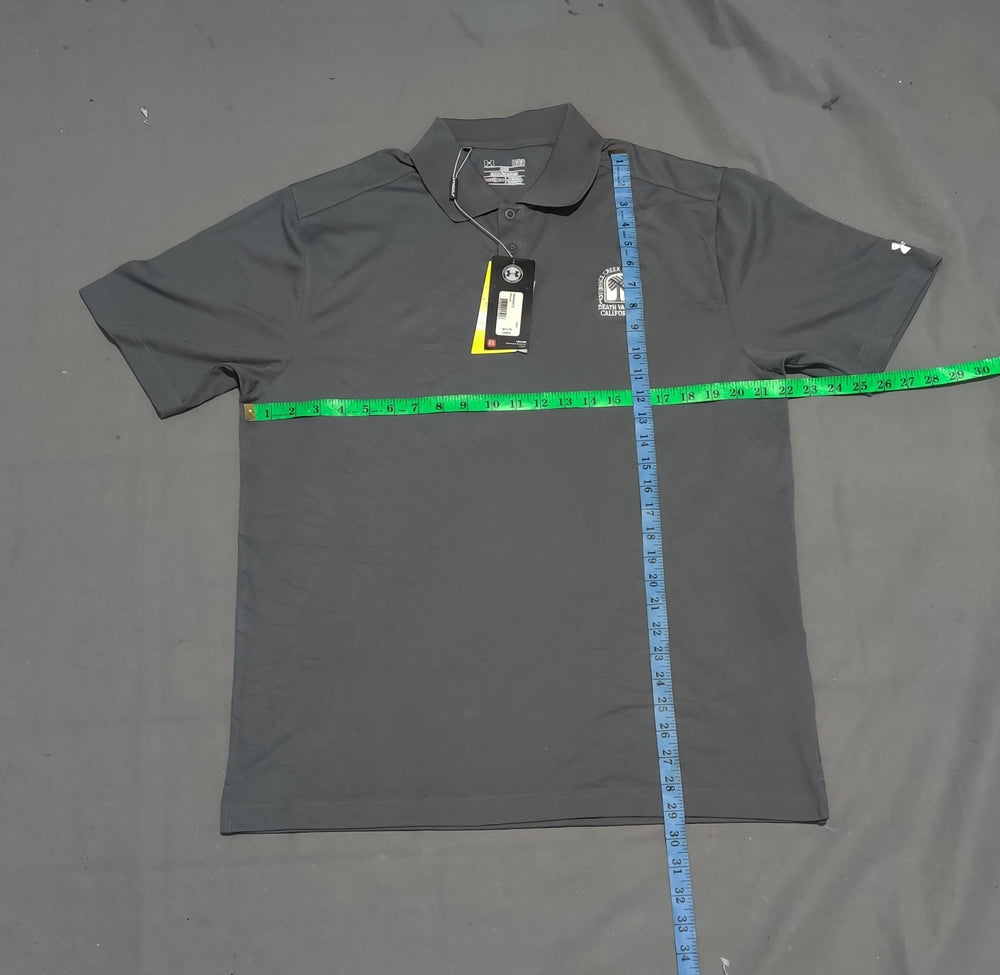 Under Armour Men Sport Gray Polo T Shirt