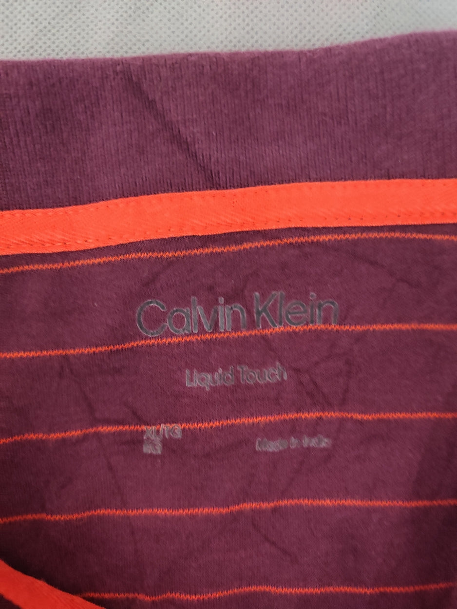 Calvin Klein Men Sport Maroon Polo T Shirt – Preloved Labels (view 3)