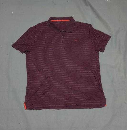 Calvin Klein Men Sport Maroon Polo T Shirt