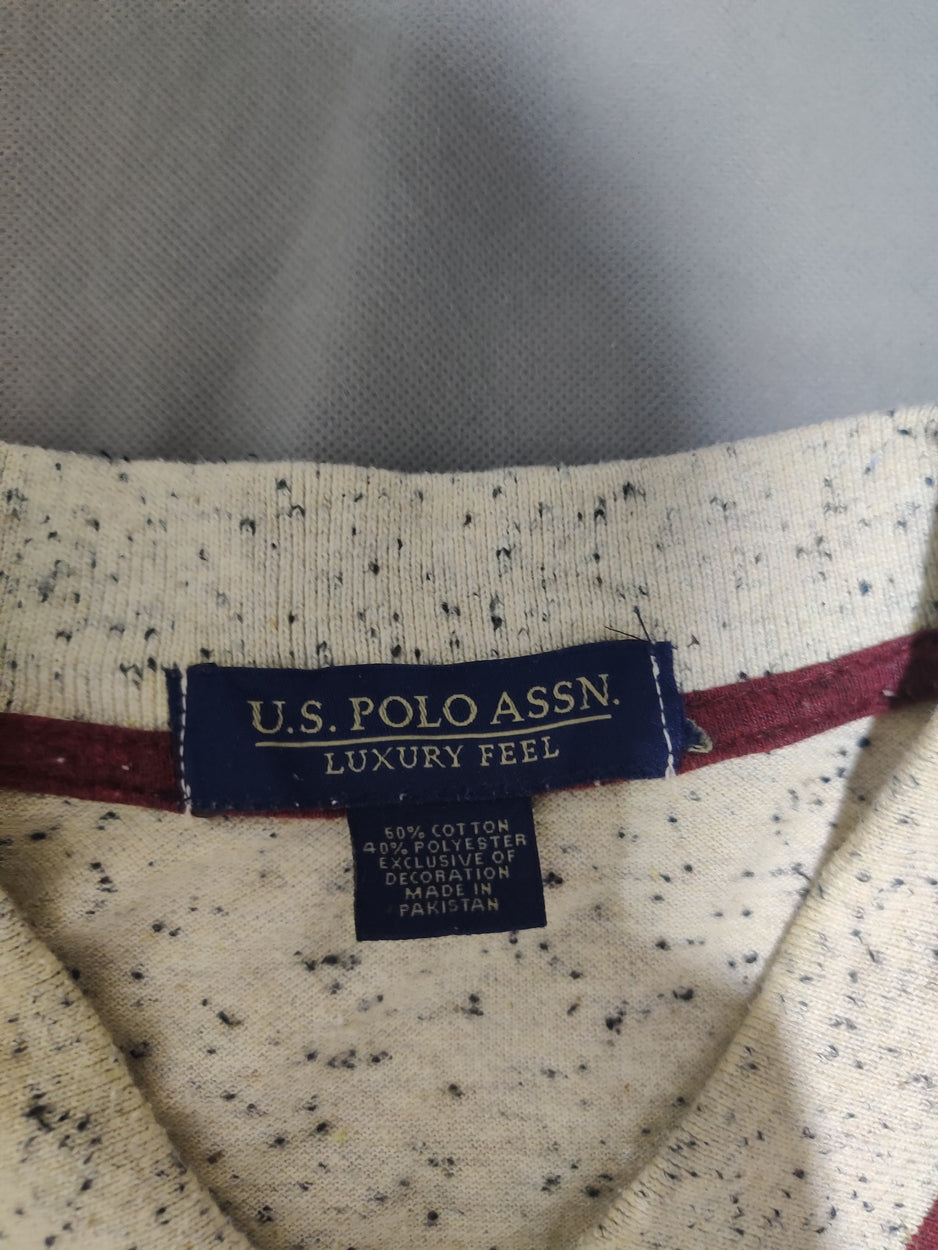 Polo U.S. Assn Men Sport Cream  Polo T Shirt – Preloved Labels (view 3)