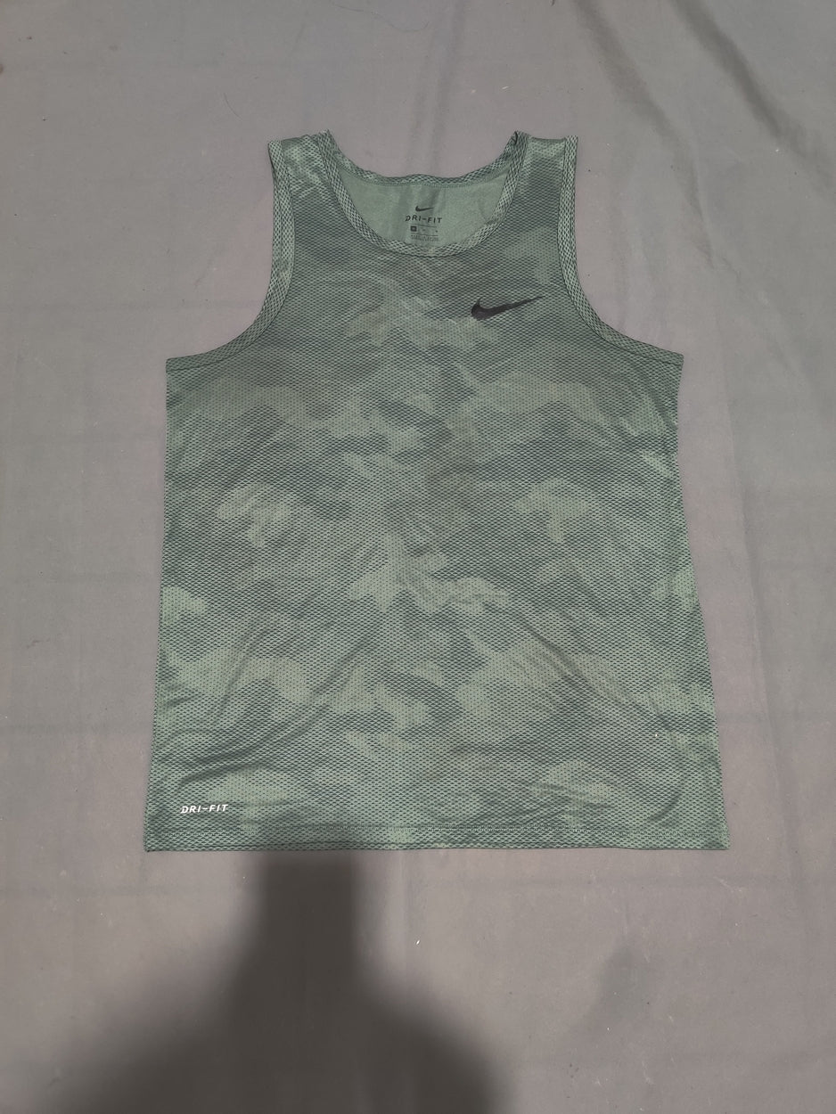 Nike Dri Fit Men Sport Gray Vest T Shirt