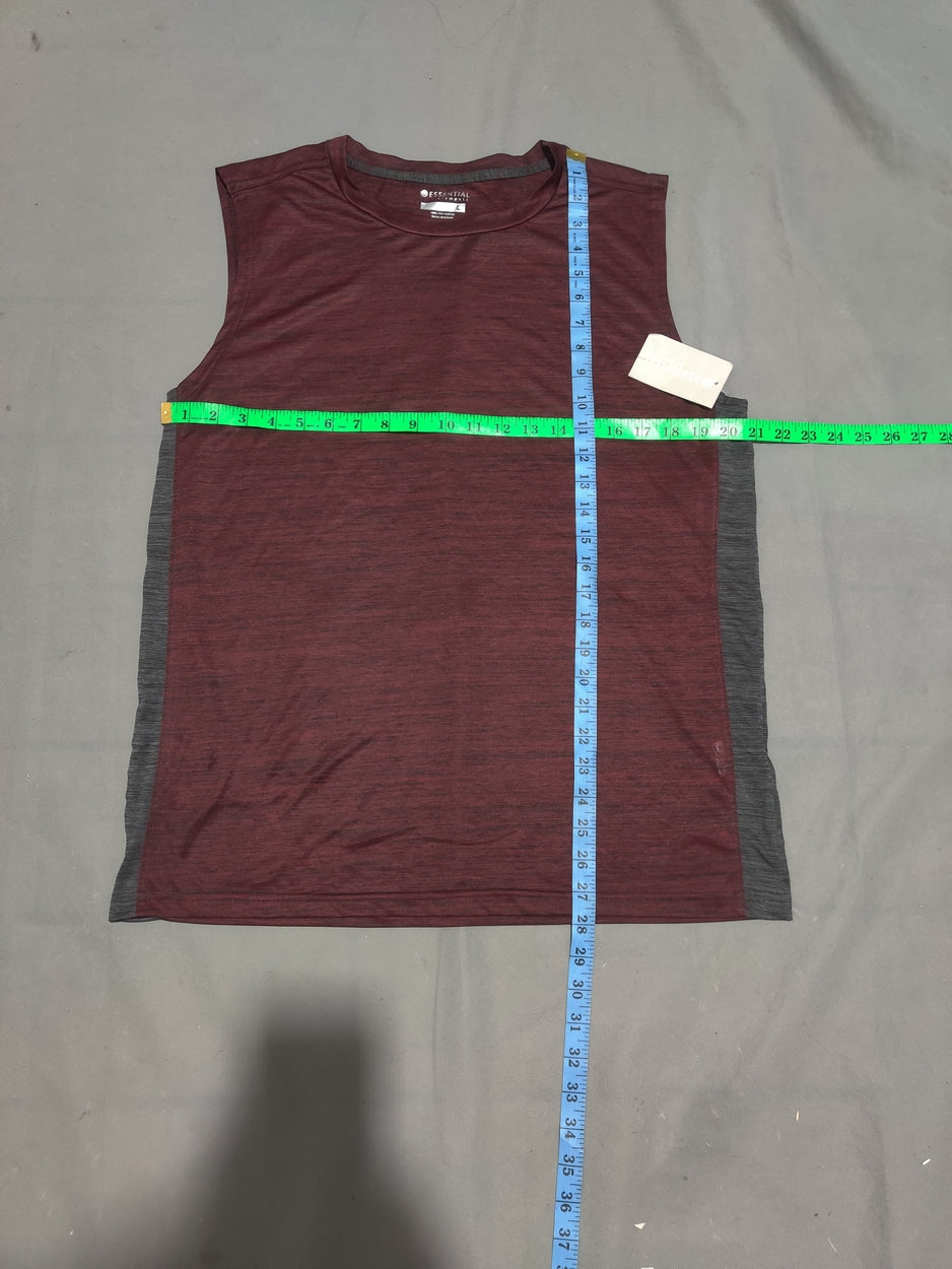 Essential Men Sport Maroon Vest T Shirt