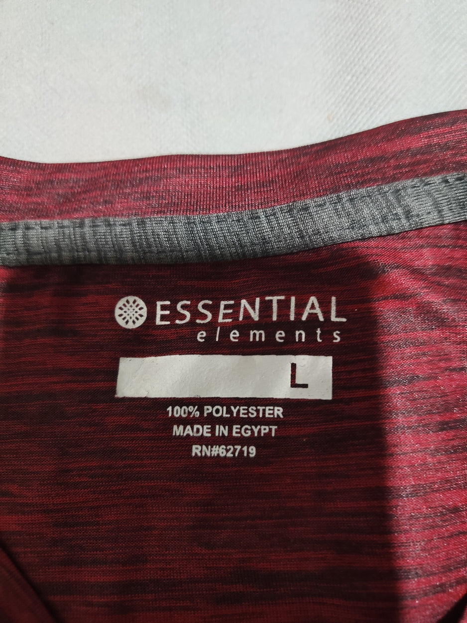 Essential Men Sport Maroon Vest T Shirt