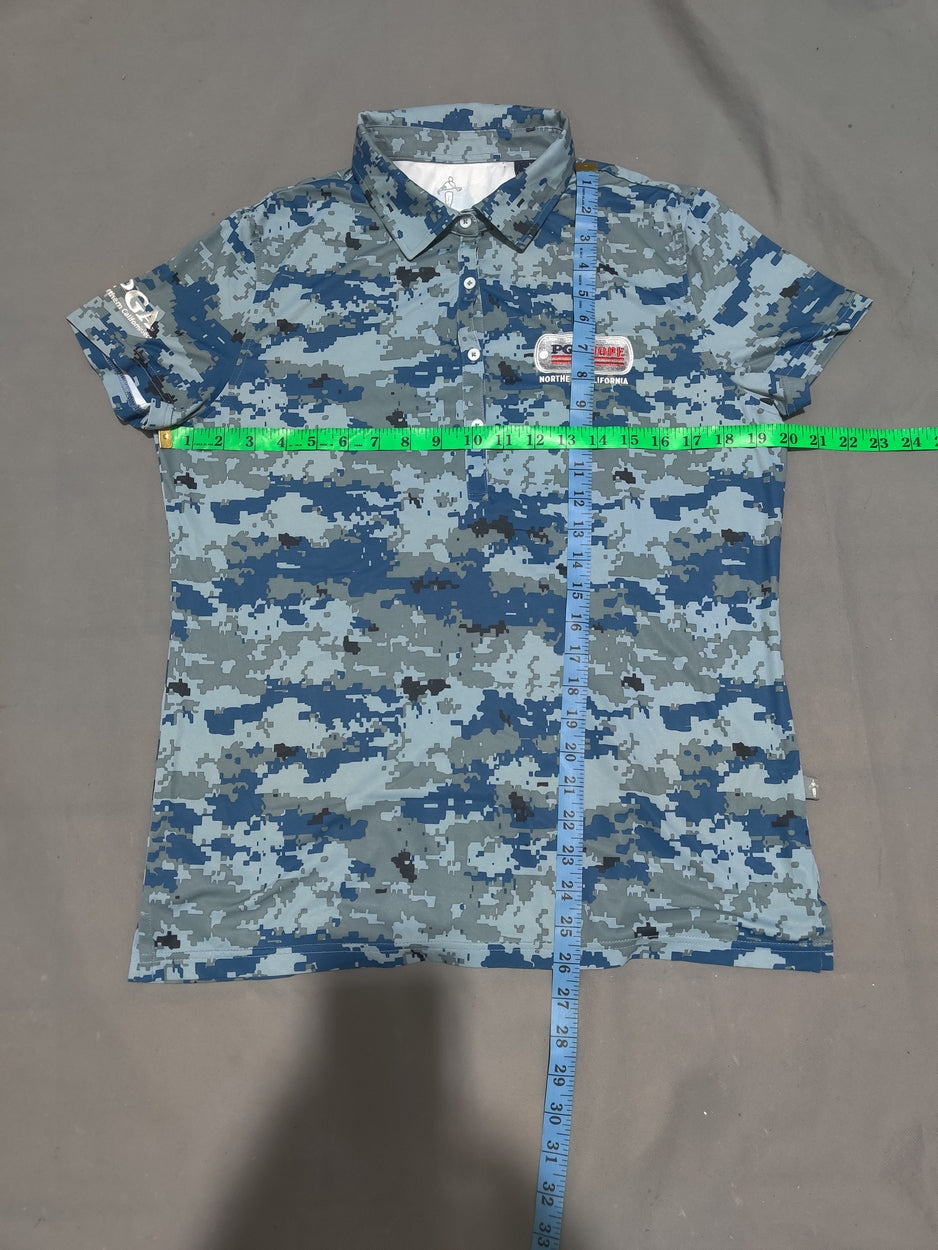 Full Turn Women Sport Camouflage Polo T Shirt