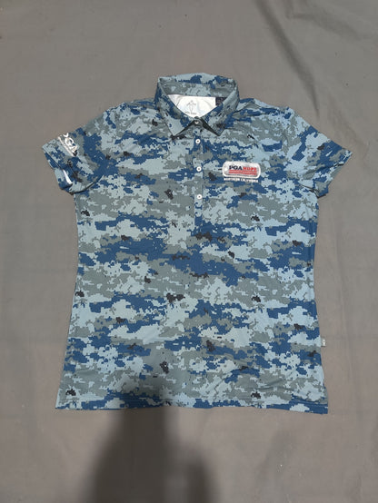 Full Turn Women Sport Camouflage Polo T Shirt