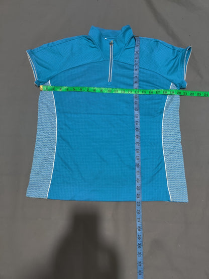 Adidas Women Sport Blue Polo T Shirt