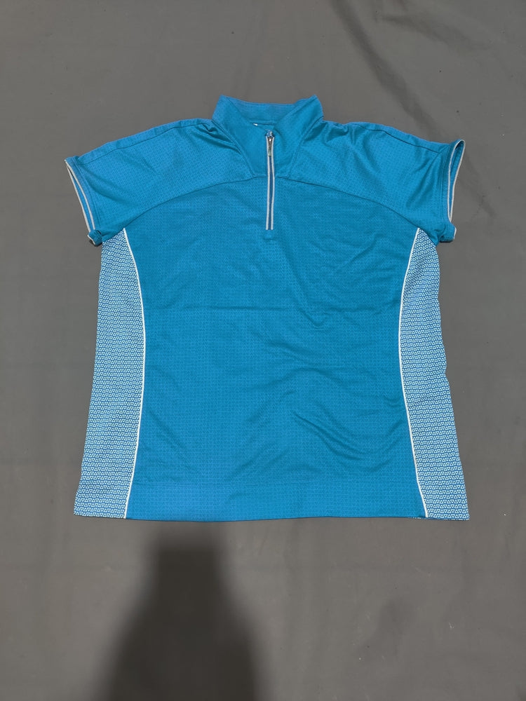 Adidas Women Sport Blue Polo T Shirt