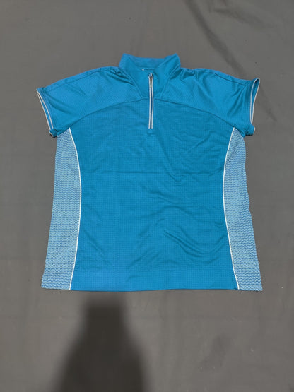 Adidas Women Sport Blue Polo T Shirt