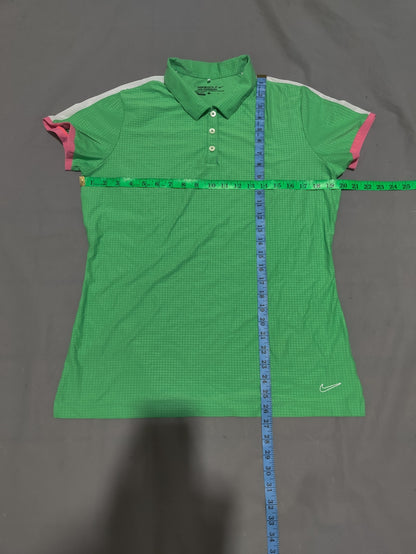 Nike Women Sport Green Polo T Shirt