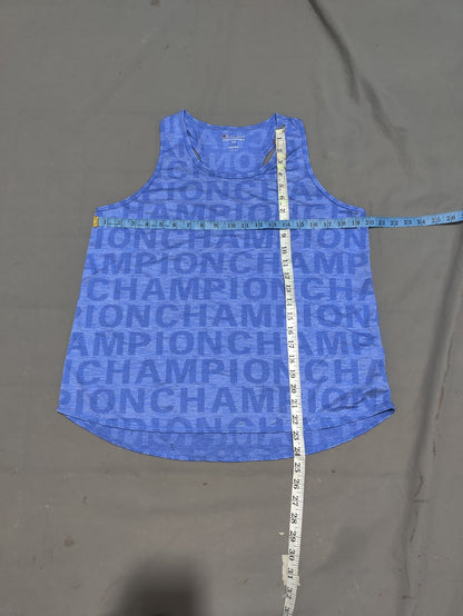 Champion Women Sport Blue Vest T Shirt