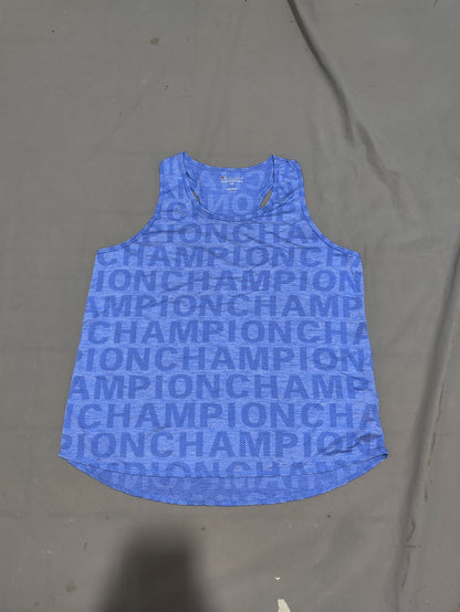 Champion Women Sport Blue Vest T Shirt