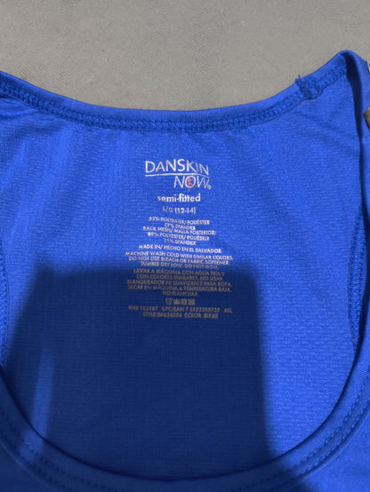 Danskin Women Sport Blue Vest T Shirt