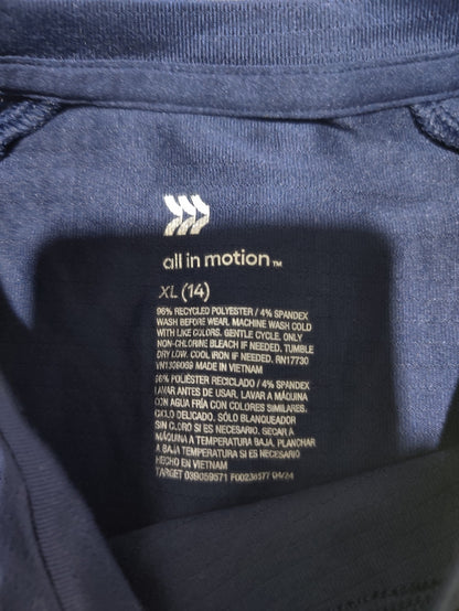 All In Motion Women Sport Blue Vest T Shirt
