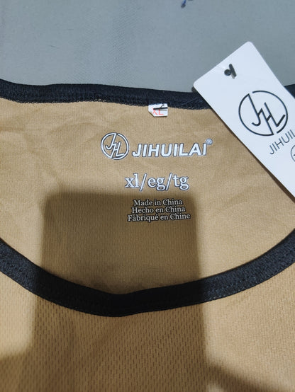 Jihuilai Women Sport Cream Vest T Shirt