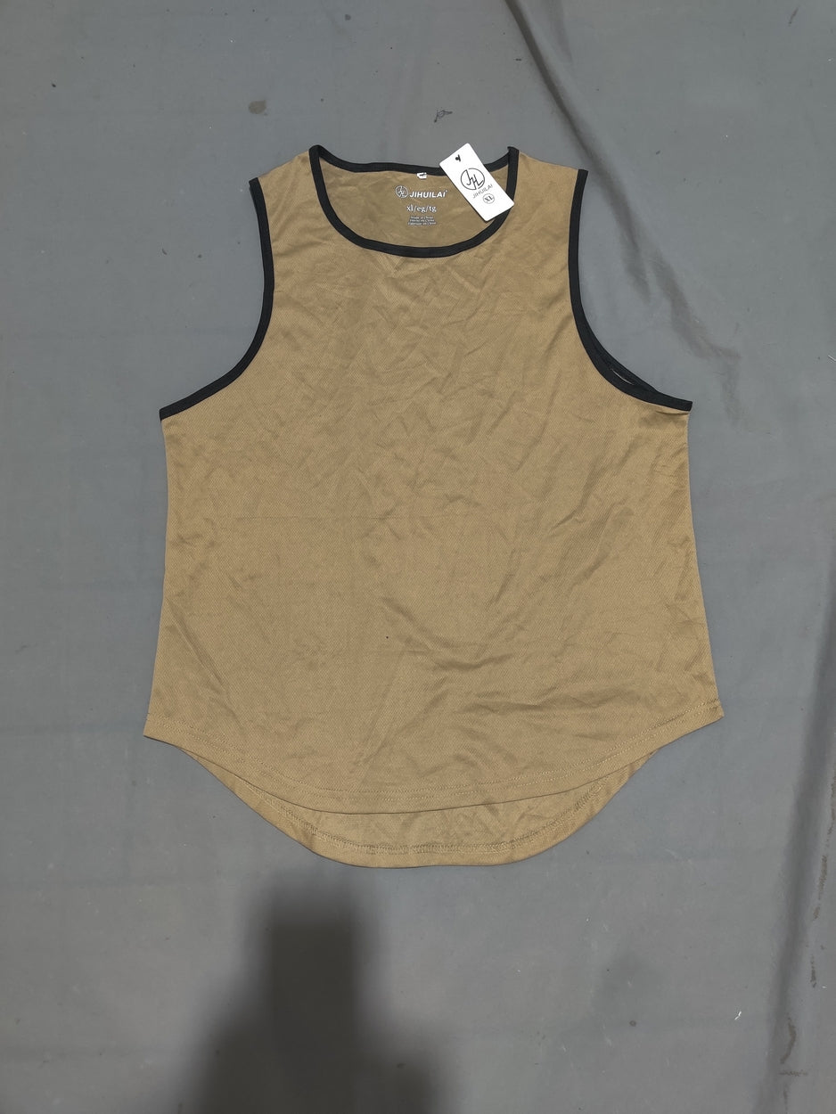 Jihuilai Women Sport Cream Vest T Shirt
