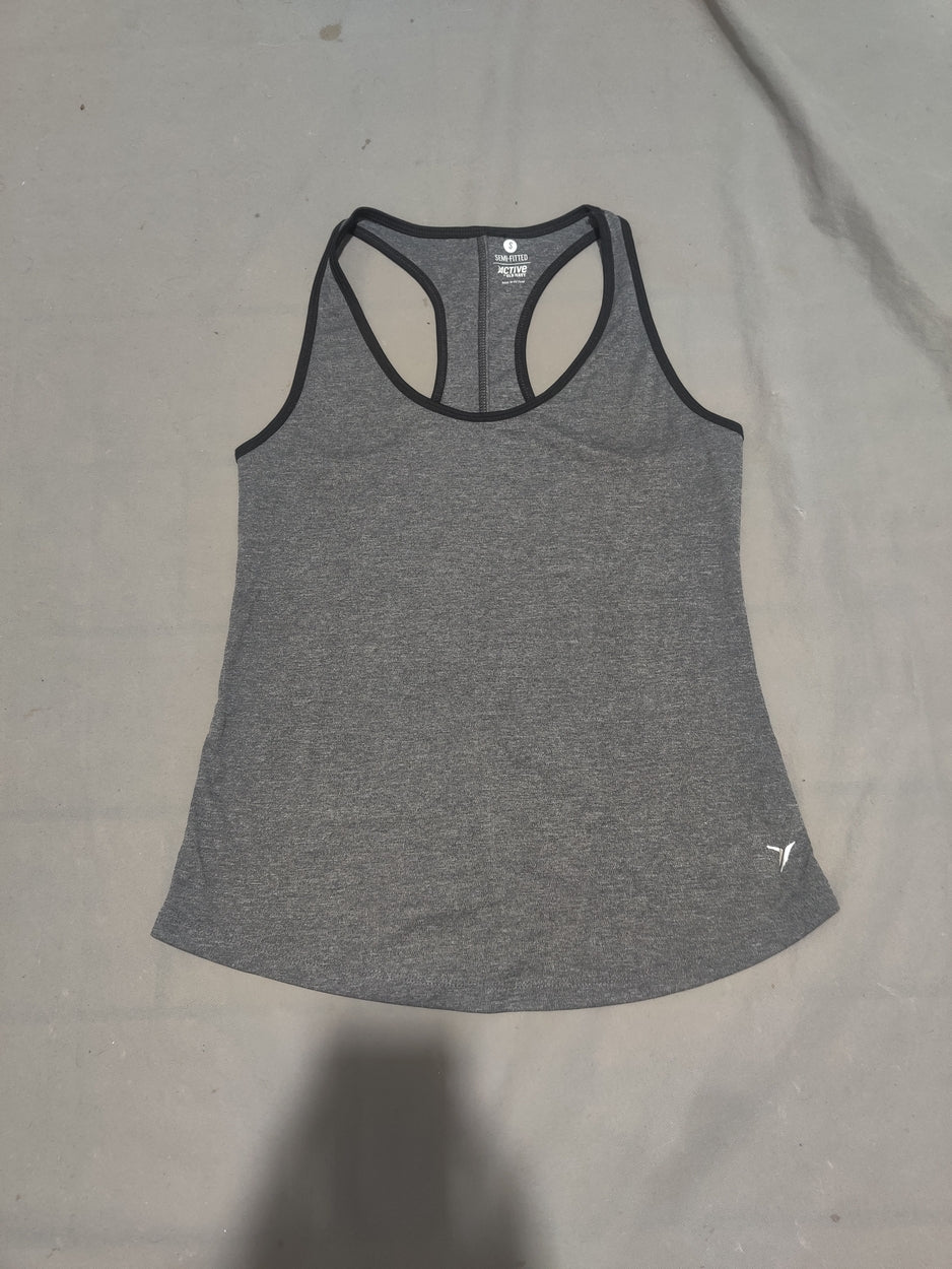 Old Navy Women Sport Gray Vest T Shirt
