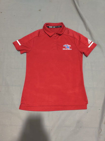 Adidas Women Sport Red Polo T Shirt