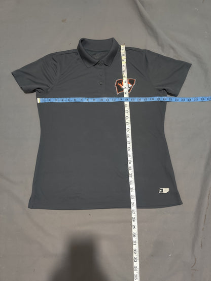 Russell Women Sport Gray Polo T Shirt