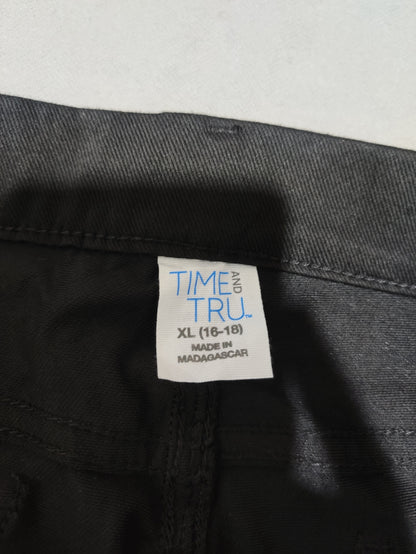 Time And Tru Women Black Sport Tights