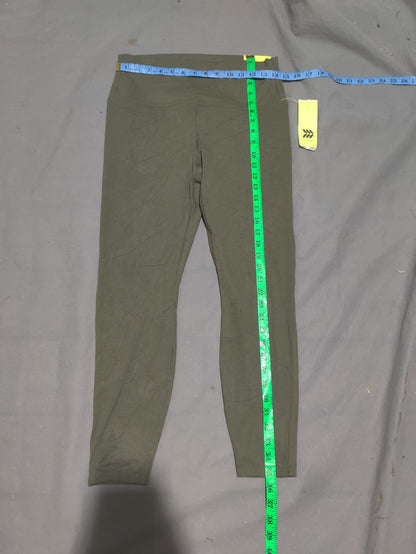 All In Motion Women Green Sport Tights