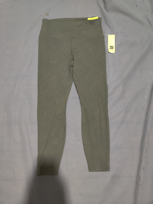 All In Motion Women Green Sport Tights