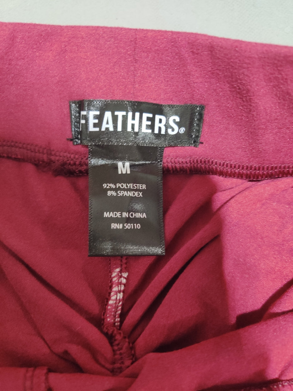 Feathers Women Maroon Sport Tights