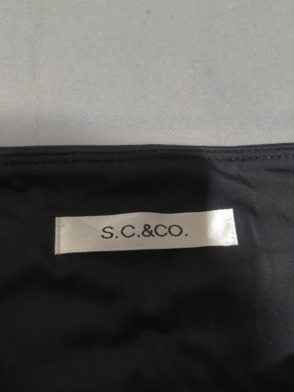 S.C.&CO. Women Black Sport Tights