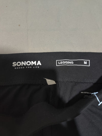 Sonoma Women Black Sport Tights
