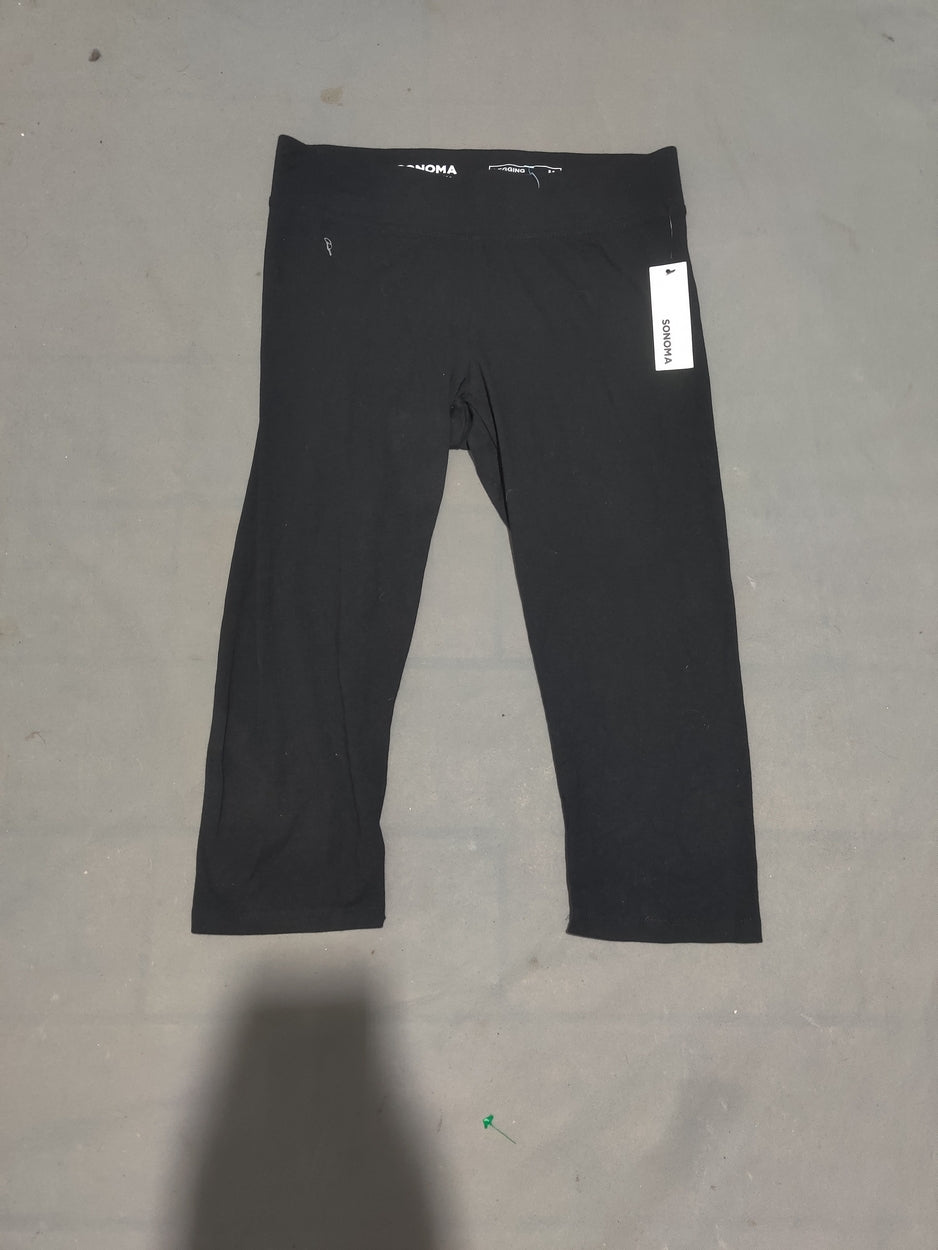 Sonoma Women Black Sport Tights