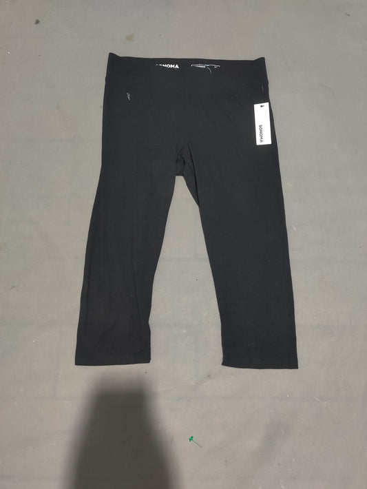 Sonoma Women Black Sport Tights
