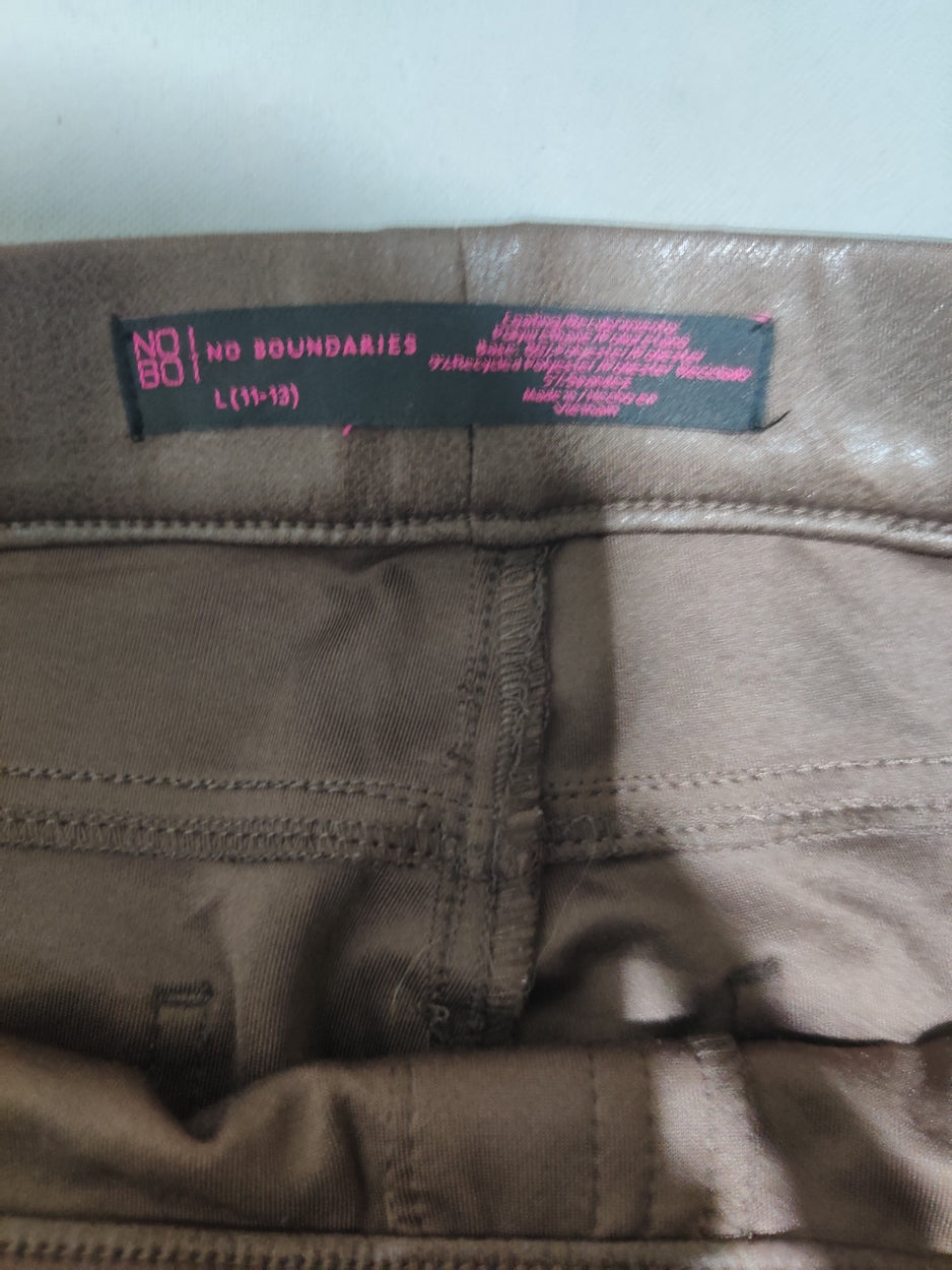 No Boundaries Women Brown Sport Tights