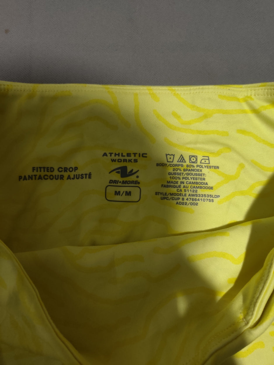 Athletic Works Yellow Sport Tights