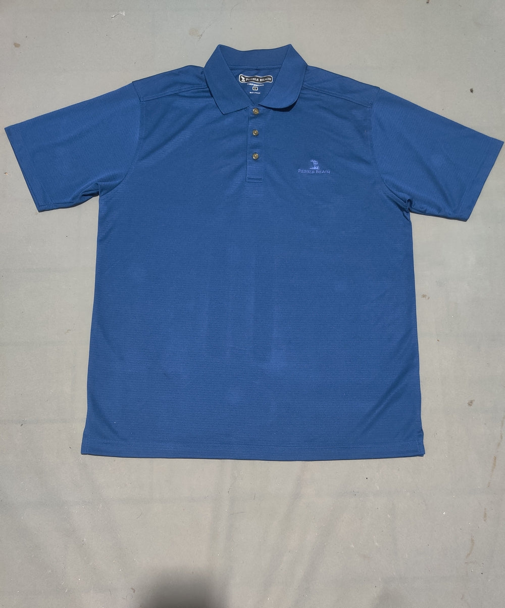 Pebble Beach Men Sport Blue Polo T Shirt