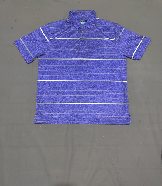 PGA Tour Men Sport Purple Polo T Shirt