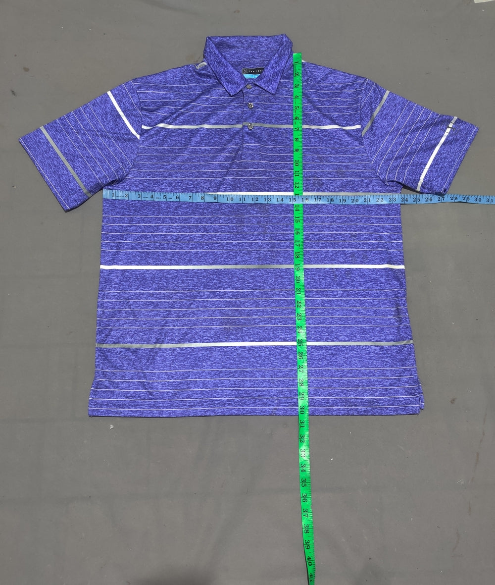PGA Tour Men Sport Purple Polo T Shirt