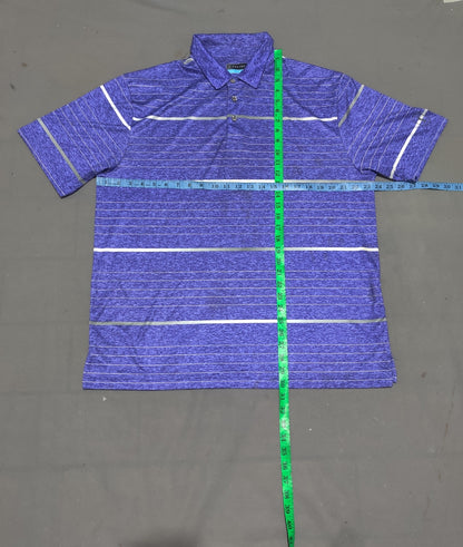 PGA Tour Men Sport Purple Polo T Shirt